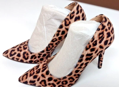 Charlotte Russe Sleek Leopard Print High Heel Stiletto Size 8 Women's Shoes - Image 1 of 4