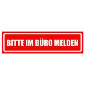 Bitte im Büro melden invertiert Magnetschild Schild magnetisch - Bild 1 von 25