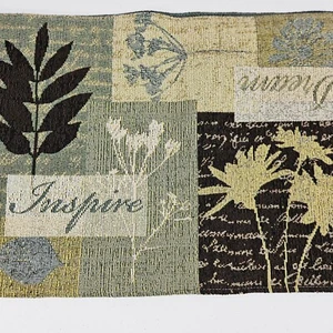 Fall Season Decorative Tapestry Table Runner Inspire Dream Leaves Joy 68 x 12.5" - Picture 1 of 9