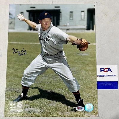 George Kell signed Detroit Tigers HOF 11x14 photo PSA/DNA - Image 1 of 2