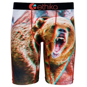 Ethika Momma Bear 3D Psychedelic Staple Fit Mens Boxer Briefs Underwear UMS171 - Picture 1 of 5