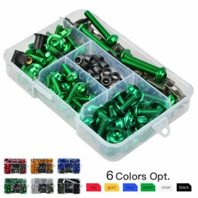 Fit for 150Pcs M5 M6 Suzuki Motorcycle Complete Fairing Bolt Bodywork Screws Kit - Image 1 of 4
