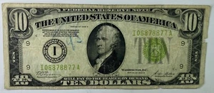 1928 B $10 Ten Dollars Federal Reserve Note I06878877A Minneapolis - Picture 1 of 2