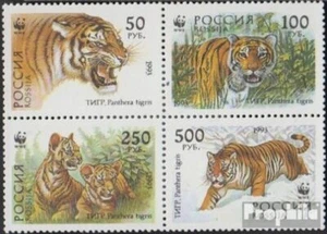 Russia 343-346 block of four mint/MNH 1993 ussuri-Tiger - Picture 1 of 1