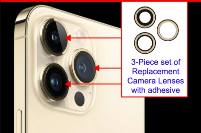 Apple iPhone 14 Pro Max Back Rear Camera Glass Lens Cover Replacement / 6 7 8