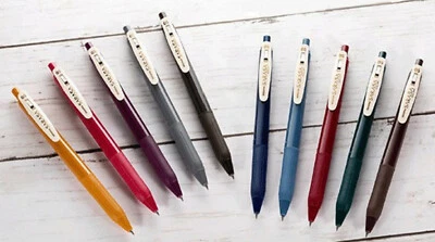 Plumas ZEBRA Sarasa Clip DE COLECCIÓN Rojo Sepia Negro Gris Color Amarillo Camello Burdeos Foto 1 de 4