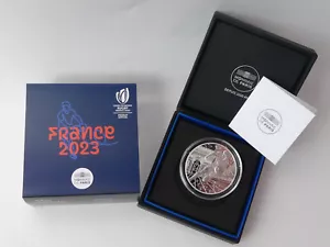FRANKREICH 2023 10 EURO SILBER MÜNZE COIN PP PROOF - RUGBY WM 2023 - DAS TURNIER - Bild 1 von 6
