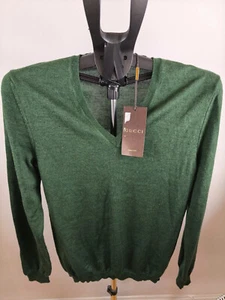 Gucci Brand New Box and dust bag! /Auth Men/Size M/ Wool/Cashmere 18inch Ptp, - Picture 1 of 9