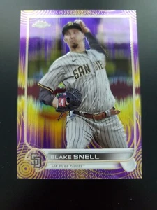 2022 Topps Chrome Sonic Blake Snell Purple Yellow Pulse Refractor #/299 - Picture 1 of 2