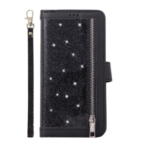 Glitter Girl/Women Zipper Leather Card Wallet Shoulder Case For Moto G Stylus 5G - Picture 1 of 8