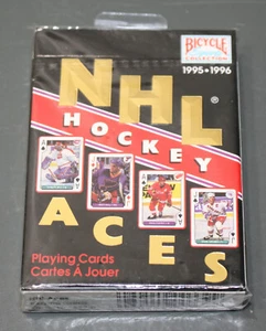 SELLADAS DE FÁBRICA - 1995 NHL 1996 Hockey Aces tarjetas de juego para bicicleta, Wayne Gretzky - Imagen 1 de 5