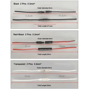 DC Waterproof Electrical Cable Wire Connector IP68 DC Power Cord 2 Pins 0.3mm² - Picture 1 of 8