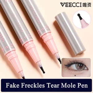 VEECCI Face Fake Freckles Tear Mole Pen Eyeliner Natural Lifelike Dot Spot Pen - Picture 1 of 20