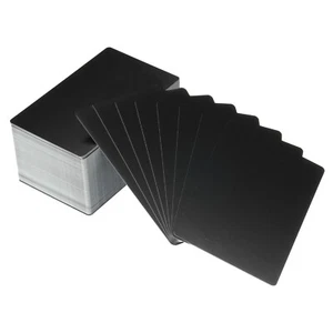 300pcs Metal Business Cards Blank Aluminum Laser Engrave Printable Black - Picture 1 of 8