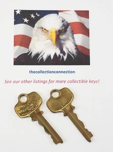 2 Vtg Independent Lock CK11 Keys For C-11 EVERLASTING Trunk Locks Atkinson Long - Picture 1 of 6