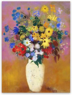 Jarrón de flores de Vincent Van Gogh - Lienzo de reproducción de pintura impresionista Foto 1 de 4