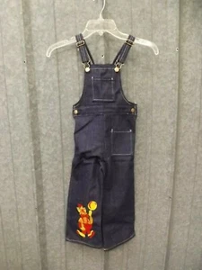 Twin Togs Vtg 1960s NEW 100% Cotton Bib Overalls Clown Leg Patch Boys Girls 5 - Picture 1 of 5