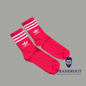 Adidas Originales Hombre Rojo Claro Crew Calcetines Talla L - Imagen 1 de 2