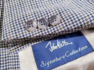 NUEVO SIN ETIQUETAS 50R Chaqueta Blazer Abrigo Deportivo Marrón/Negro/Azul Ventana Cuadros Lana Tweed  - Imagen 1 de 6