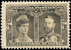 Canada Mint NH F+ 1/2c Scott #96 1908 Quebec Tercentenary Issue Stamp  - Imagen 1 de 2