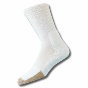Thorlos A2230 White Tennis Maximum Crew Sock Unisex Size Men 9-12.5/WMN 10.5-13 - Picture 1 of 2