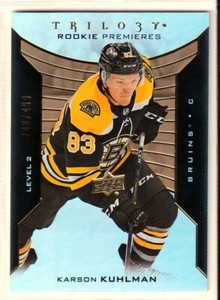 2019-20 Upper Deck Trilogy #86 Karson Kuhlman RC /499 - Boston Bruins