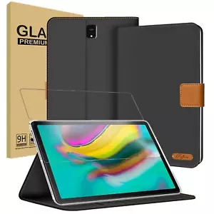 Tablet Schutz Hülle Klapp Tasche Slim Etui Cover Case Dünn 9H Glas Schutzfolie