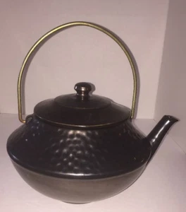 Vintage McCOY Limited 185 Hammered Kettle TeaPot Coffee Pot Cookie Jar USA - Picture 1 of 12