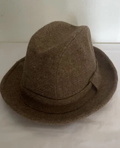 Fedora pellizcada de lana Stetson vintage - marrón 7 1/4 - ala corta - Imagen 1 de 12