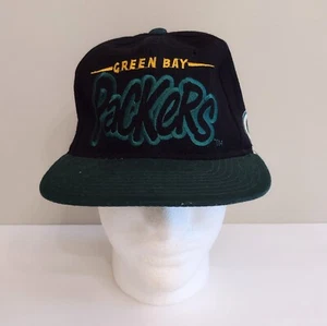 Vintage Starter Team NFL 100% Wool Green Bay Packers Script Hat Snapback Cap - Picture 1 of 8