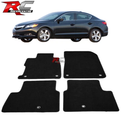 Fits 13-22 Acura ILX Front Rear Floor Mats Carpets Black Nylon 4PC — 第 1/4 张图片