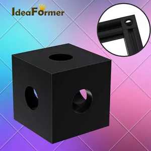 Impresora 3D 2020 conector de cubo de aluminio prisma ranura en V soporte de esquina de tres vías. - Imagen 1 de 6