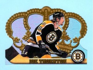 1997-98 PACIFIC CROWN ROYALE "ICE BLUE" JOE THORNTON ROOKIE RC - BOSTON BRUINS