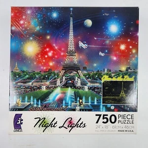 Rompecabezas Ceaco Night Lights Brillan en la Oscuridad 750 Piezas Diseño Torre Eiffel - Imagen 1 de 5