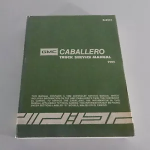 Officina Manuale/Manuale di Servizio GMC Caballero Pick-Up From 1982 - Foto 1 di 6