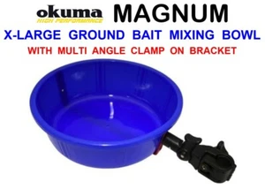 OKUMA DELUXE CLAMP ON GROUND BAIT MIXING BOWL SIDE TRAY FOR SEAT BOX CARP CHAIR - Picture 1 of 1