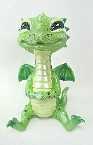 Dragon Baby Green "PUFF"" Fantasía Mítica Decoración Legendaria - Imagen 1 de 2