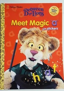 Golden Books Between the Lions Meet Magic "a" with Stickers PBS Kids Workbook - Imagen 1 de 6