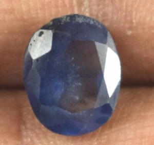 1.90 Ct Natural Blue Maxixe Beryl 7 x 6 mm Oval Loose Gemstone Certified C5736 - Picture 1 of 7