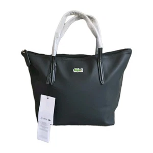 Lacoste Bag Woman's Tote Bag ECLIPSE 12.12. Concept ZIP BLACK SMALL RRP 80£ - Picture 1 of 5