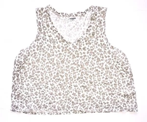 Camiseta sin mangas OLD NAVY para mujer talla XXL estampado de guepardo sin mangas pulóver cuello en V - Imagen 1 de 12