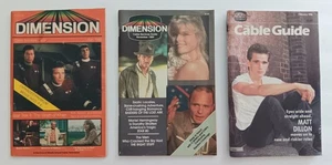 3 DIMENSION 1980's CABLE TV GUIDE Magazine's Star Trek Indiana jones Matt Dillon - Picture 1 of 4