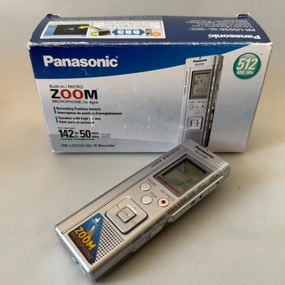 PANASONIC RR-US550 Digital Voice IC Recorder Handheld Dictaphone Zoom Microphone - Image 1 of 4