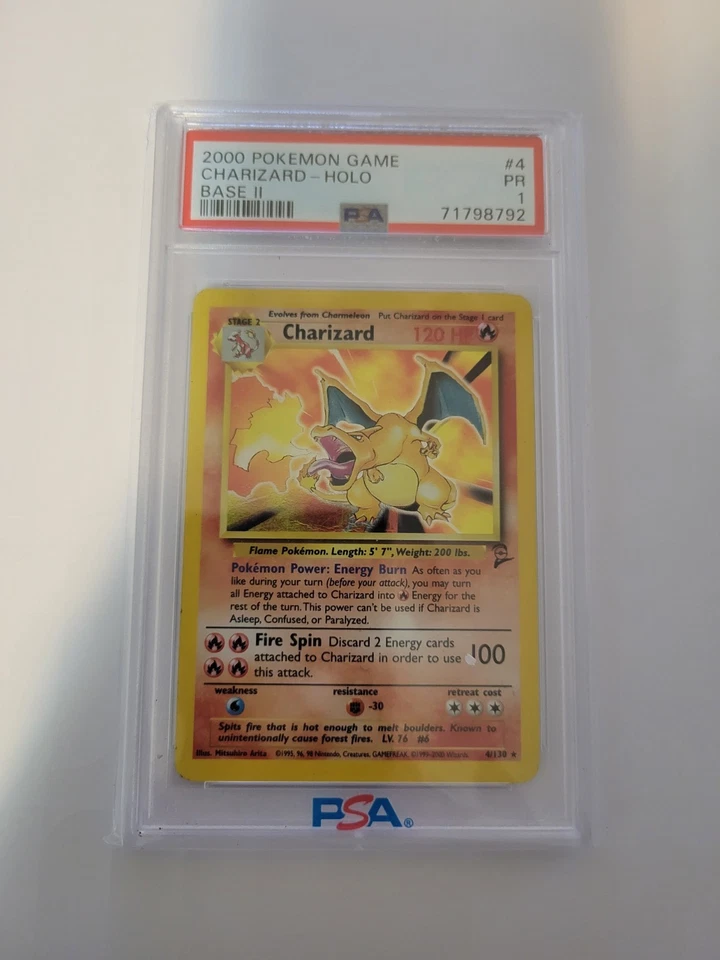 2000 Pokemon Charizard Holo Base Set 2 Psa 1 - Image 1 of 1