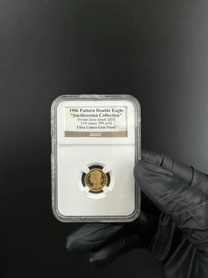 1906 Pattern Double Eagle 1/10 oz .999 Gold Smithsonian Collection (CAE) - Image 1 of 4