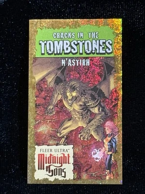 2023 Fleer Ultra Midnight Sons Cracks In The Tombstones N’astirh Gold /25 - Image 1 of 2