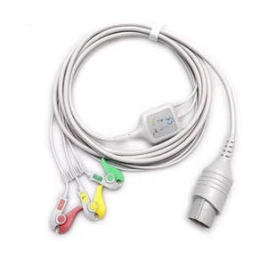 Kompatibel mit Nihon Kohden 11 Pin EKG Leadwire 3 Kabel Kaltgeräteclip EKG Kabel - Bild 1 von 3