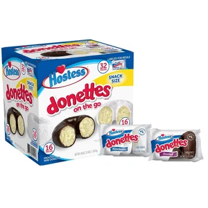 Hostess Donettes Variety Pack Donuts, Snackgröße, 1,5 Unzen, 32 Stück Schokolade mattiert - Bild 1 von 6