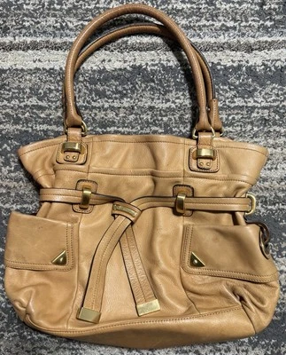 B Makowsky Soft Leather Handbag Color Tan Size Medium - Image 1 of 4