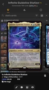 Custom (Infinite Space Station) 100 Card Sleeved Commander Deck - Picture 1 of 1